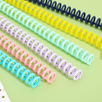 Bobines de reliure en spirale en plastique de couleurs assorties 30 anneaux de reliure à feuilles mobiles pour l'organisation de documents pour les enseignants de bureau