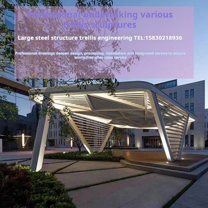 Lớn thép không gỉ hiên nhà sản xuất điêu khắc tùy chỉnh cảnh quan cây lớn hình đi dạo kim loại kết cấu thép lá - Product Image 4