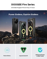 DOOGEE Fire 7 Pro 5G, robuste, Octa Core, LTE, batterie 13000 mAh, appareil photo IA 64MP, Dimensity 6300, Android 15, étanche
