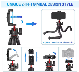 Sell <span class=keywords><strong>Ulanzi</strong></span> <span class=keywords><strong>MT</strong></span> 33 Trípode de pulpo flexible Cámara de teléfono Trípode de diseño 2 en 1 con soporte para teléfono Zapata fría lateral 1/4 Tornillo para Tiktok - Product Image 4