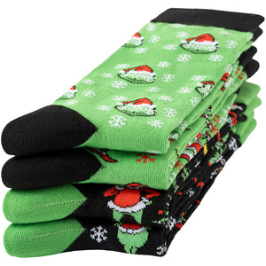 Calcetines Divertidos de Algodón con Dibujos Animados de Monstruos Verdes, Calcetines Unisex para <span class=keywords><strong>Hombre</strong></span> y Mujer, Calcetines de Moda para Estudiantes, Calcetines Navideños - Product Image 3