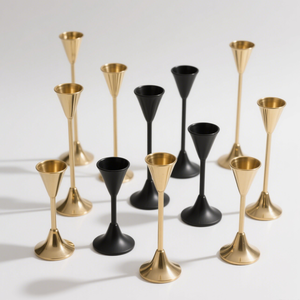 เชิงเทียนอะคริลิครูปสูงที่วางเทียนโลหะแบบปรับแต่งได้สำหรับงานปาร์ตี้และงานแต่งงาน - Product Image 1