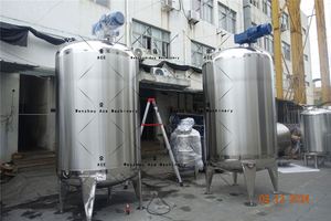 Chauffage industriel de 600L SS304 Bain-Marie remuant le réservoir pour la production de cire de bougie - Product Image 5