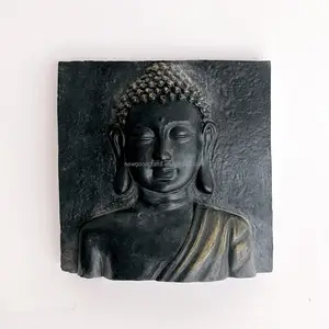 Rustik buda duvar dekor Modern ev sanat Zen meditasyon buda duvar sanatı