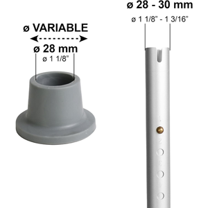 Rubber <b>Shower</b> <b>Chair</b> Feet (x4) for 28 mm Tubes PEPE - Product Image 1