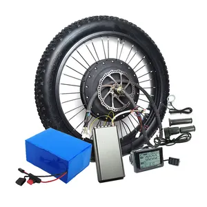 Kit Konversi Sepeda Listrik, Kit Motor Hub Sepeda Listrik 16-29 Inci 250W-1000W 1500W untuk Pit dengan Tampilan LCD