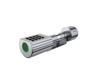 Serrure de cylindre intelligente JIXIN avec lecteur d'empreintes digitales biométrique Tuya TTLOCK BLE Wifi, petit bouton, entraxe de 60 mm, 3 clés
