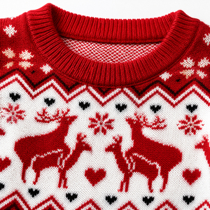 <b>Men</b> Ugly Christmas Sweater Jacquard Pullover Crew Neck Reindeer Snowflake Tree Pattern Custom <b>Xmas</b> <b>Jumper</b> Holiday Knit Sweater - Product Image 4