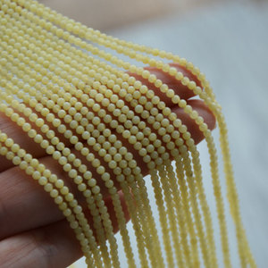Cuentas redondas de jade de limón natural de 2mm, cuentas sueltas para pulsera, collar, suministros para hacer joyas DIY - Product Image 2