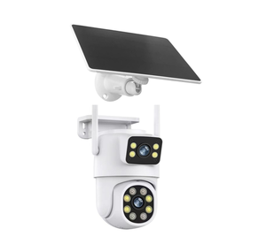 4MP Lente dual HD Visión nocturna Seguridad al aire libre Cámara solar de baja potencia Seguridad para el hogar 4G Sim Cámara inalámbrica Wifi Detección de movimiento - Product Image 1