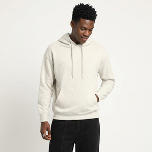 Sweat-shirt à capuche pour homme, coupe classique, 100% coton, tissu molletonné, couleur unie, vêtement décontracté pour l'automne - Product Image 1