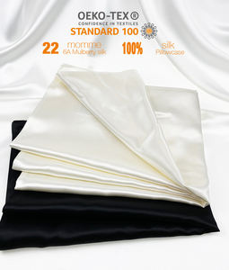 Funda de almohada de satén de seda mulberry 100% natural, suave como funda de almohada bordada personalizada, venta al por mayor - Product Image 6