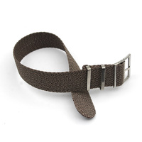 Bracelet de montre Perlon tissé 2 tons à la mode haut de gamme personnalisé Bracelet de montre en nylon tissu 18 20 22mm Bracelets de montre en nylon à passage unique