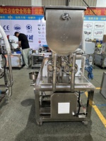 Machine de remplissage de crème glacée et de lotion à double tête avec pompe à engrenages à lobes servo et système d'alimentation automatique