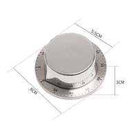 Neuartiger Mini Tragbarer Edelstahl Magnetisch Drehbarer Mechanischer Umweltfreundlicher 60-Minuten Countdown-Timer mit Ton für Küche und Kochen