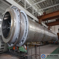 Four rotatif à chaux de petite capacité 200 TPD, équipement écologique de calcination du calcaire pour ligne de production de chaux vive