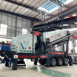 Trituradora de Impacto Móvil sobre Neumáticos, Estación Móvil para Trituración de Roca, Concreto y Mineral, para Minería de Agregados en Canteras, para Ingeniería de Construcción - Product Image 1