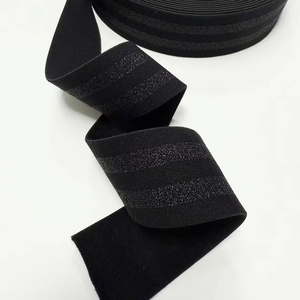 Cinta de nailon de alta tenacidad Banda elástica de rayas plateadas <span class=keywords><strong>en</strong></span> estilo espiga Varios colores Fábrica al por mayor - Product Image 5