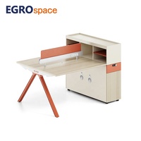 EGROspace Mobilier Commercial – Poste de Travail Modulaire Double Face avec Cloison de Séparation pour Employés
