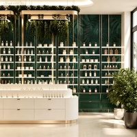Vitrine de présentation en verre pour parfums et cosmétiques, pour magasins de parfums, boutiques de cosmétiques, décoration intérieure commerciale