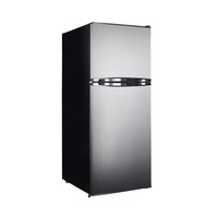 Réfrigérateurs Frigo en acier inoxydable, réversibles, à deux portes, taille appartement, avec congélateur supérieur, pour usage domestique et commercial, 12 pieds cubes