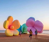 Fleur gonflable géante personnalisée, imperméable et durable, pour la décoration d'événements, de scènes, de fêtes et de magasins, avec support.