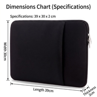 Housse d'ordinateur portable personnalisée en néoprène souple, protectrice, fine, antichoc, avec poche avant pour MacBook et usage professionnel