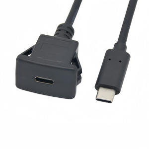 Câble USB 3.1 Type C Mâle vers Femelle pour Tableau de Bord Automobile, Étanche, Charge Rapide, 1M 2M, Noir - Product Image 4