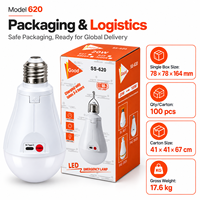 USB-Aufladbare Lithium-Batterie LED-Leuchte 20W Notfallbeleuchtung LED-Birne für Zuhause Superhell Effizient Wohnbereich Fabrik
