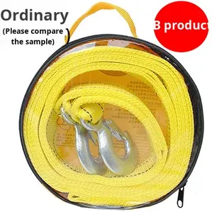 Câble de remorquage de <span class=keywords><strong>voiture</strong></span> en nylon fluorescent réfléchissant jaune 5 m 8 tonnes double couche épaissi tout-terrain pour <span class=keywords><strong>coffre</strong></span> de <span class=keywords><strong>voiture</strong></span> - Product Image 2