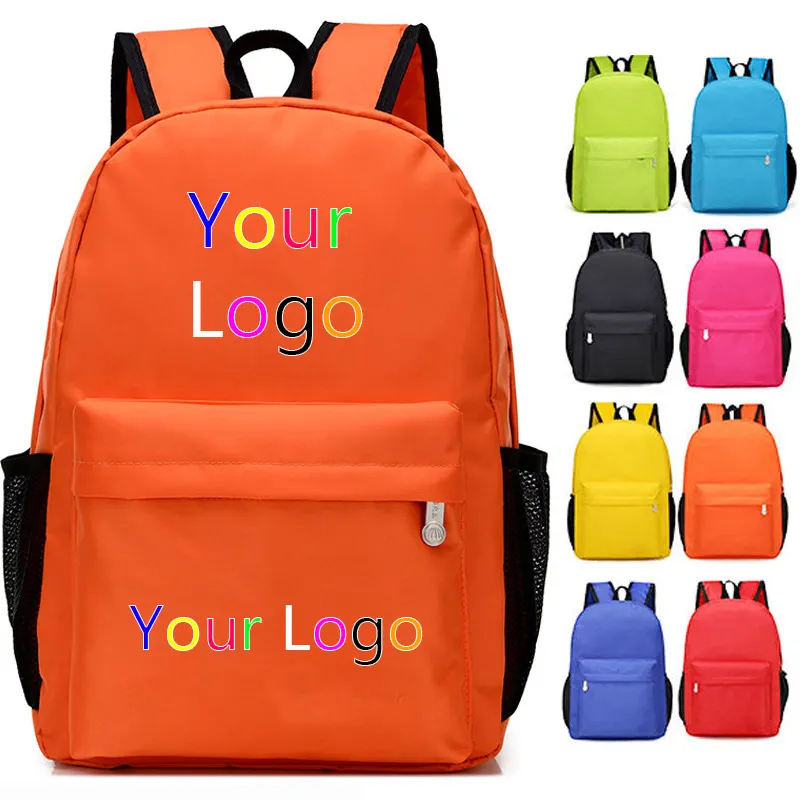 Sac à dos d'école personnalisable en usine avec Logo de marque, vente en gros, matériaux personnalisés, sac d'école avec Logo imprimé, sac pour enfant avec Logo personnalisé 2D