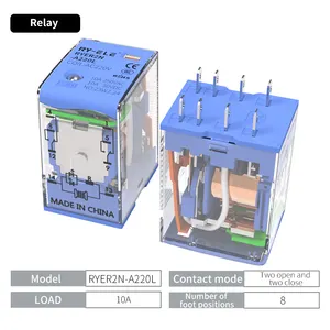 การปรับแต่งร้อนอุตสาหกรรมควบคุม 14 พินรีเลย์ซ็อกเก็ตสําหรับ RYER2N-D24LT 24V เงินรีเลย์คอยล์รีเลย์ระดับกลางรีเลย์