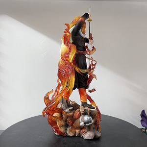 Estatuilla de <span class=keywords><strong>Manga</strong></span> de 30CM, estatuas de demonio <span class=keywords><strong>Rengoku</strong></span> Kyoujurou de pie con espada Katana, Figura coleccionable de PVC, figura de Anime, juguetes de regalo - Product Image 4