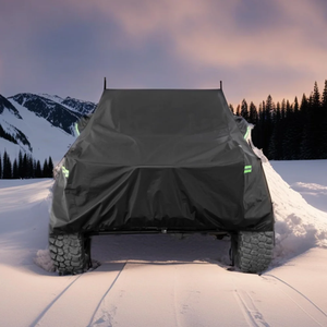 Housse de protection pour <span class=keywords><strong>Jeep</strong></span> <span class=keywords><strong>Wrangler</strong></span> 4 portes 1987-2026, protection contre le soleil, <span class=keywords><strong>la</strong></span> pluie, le vent, <span class=keywords><strong>la</strong></span> neige, <span class=keywords><strong>la</strong></span> poussière, avec fermeture éclair sur <span class=keywords><strong>la</strong></span> porte du conducteur, noire - Product Image 6