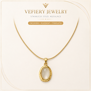 Collier en acier inoxydable pour femmes, bijoux modernes - Product Image 1