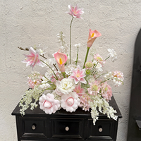 Arrangements de fleurs artificielles de luxe léger de haute qualité, 30-100 cm, fabriqués en Chine pour les mariages, les tables de fête, les hôtels et la décoration occidentale