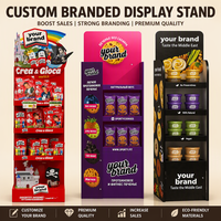 Stand Display Kardus, Unit Display Lantai, FSDU, Stand Pop Pos Bergelombang untuk Toko Supermarket