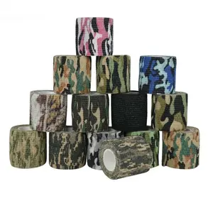 Camouflage Self Adhesive Elastic Bandage Tape For Outdoor Hunting Bike Bandages Self Adhesive Protective