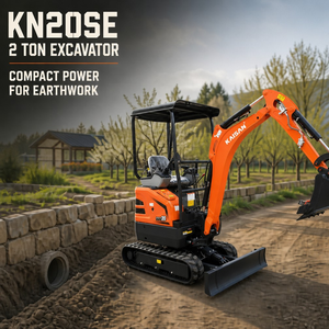 Mini-excavatrice 2 tonnes avec moteur EPA, livraison gratuite, pour usage domestique, avec coupe-herbe, Kaisan Excavator 0.8ton--kn10 - Product Image 5
