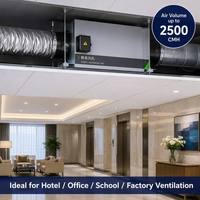 Ventilateur de plafond silencieux 220V avec contrôle de la vitesse du vent, pour la maison, système de ventilation et de purification d'air pour sous-sol