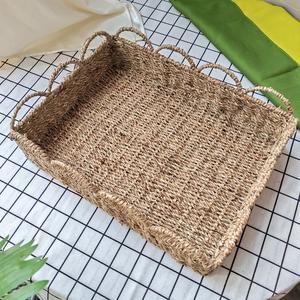 Cestino portaoggetti fatto a mano cippato con coperchio in vimini tessuto Design per sala <span class=keywords><strong>da</strong></span> pranzo <span class=keywords><strong>piccolo</strong></span> Desktop cesto regalo di fiori fodera per bambino - Product Image 4