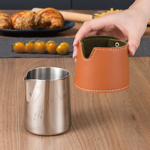 Milchschaum krug Daily art 350ml Orange Milk Frother Cup 304 Edelstahl Dampf krug Espresso Zubehör - Product Image 6