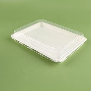 Boîtes d'emballage écologiques Plateau à <span class=keywords><strong>sushi</strong></span> avec récipient alimentaire biodégradable rectangle <span class=keywords><strong>Li</strong></span> Plateaux à <span class=keywords><strong>sushi</strong></span> de fête jetables - Product Image 3