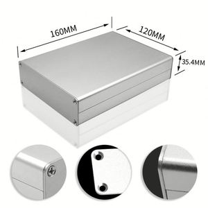 EBM Aluminum Extrusion Enclosure IP54 Control <b>Box</b> for Circuit Board Power Amplifier CNC Machined <b>Metal</b> Housing Hongfa HF-A-318 - Product Image 5
