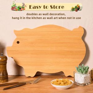 Tabla de cortar de madera con forma de jabalí, de doble cara, para servir frutas y queso - Product Image 5