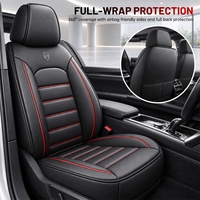 Housses de siège de voiture en similicuir intégral, universelles, 7 pièces, ensemble complet, protection de siège auto quatre saisons pour voitures 5 places