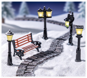 نموذج مصغر مضيء ثلاثي الأبعاد لإنارة الشوارع، ديكور للحدائق الخيالية وبيوت الدمى، إكسسوارات تصوير - Product Image 4