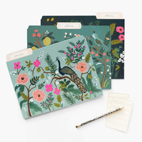 Personalizado Floral verde impreso de papel de las carpetas de archivo titular Oficina documento organizador bolsa