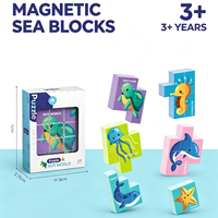 Juego de Bloques de Construcción Magnéticos 3D, Juguete Educativo de Plástico para Niños de 3+ Años, Compacto 3x3cm, Gran Venta