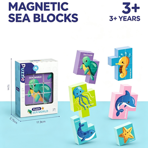 Set di Costruzioni Magnetiche 3D in Plastica, Giocattolo Educativo per Bambini dai <span class=keywords><strong>3</strong></span> Anni in Su, Compatto 3x3cm - Product Image 4